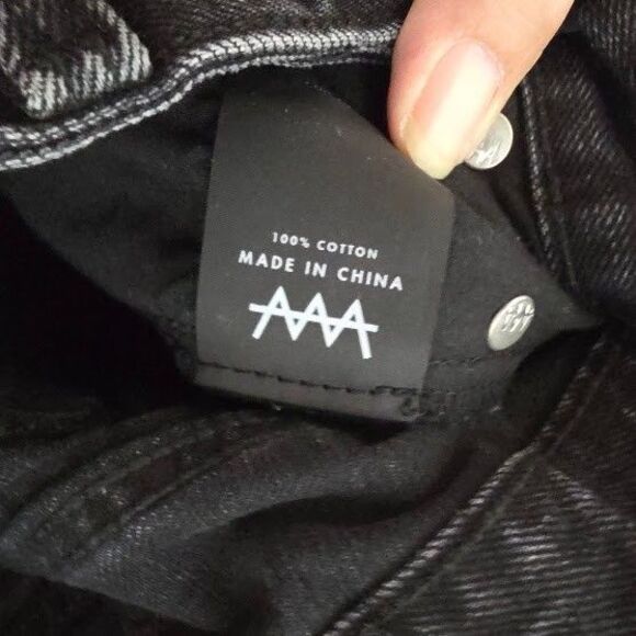 ZGY Rebound Free People Jeans Distressed Black Midrise Relaxed Barrel Leg Sz28 - Picture 11 of 13